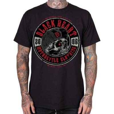 Black heart мъжка байкърска тениска BLACK HEART - LOCKER RED - Red - 20363