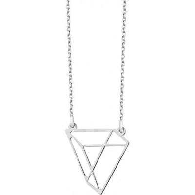 Meucci Stříbrný se vzorem hranolu lásky SLN014