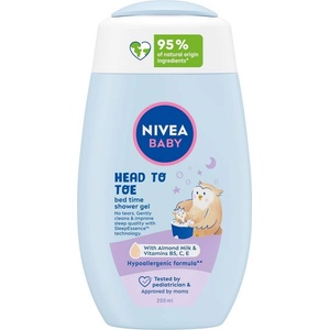 Nivea Baby Душ гел за коса и тяло Bed Time, 200 ml - baby