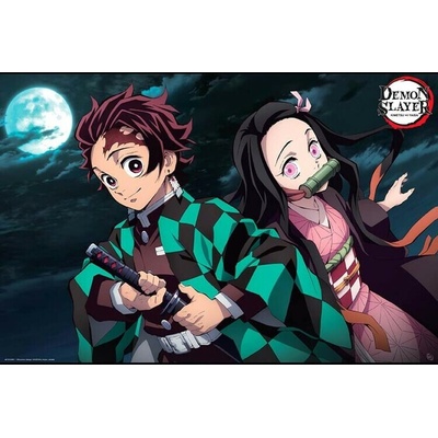 Plagát, Obraz - Demon Slayer: Kimetsu no Yaiba - Tanjiro Kamado & Nezuko Kamado, 91.5 × 61 cm