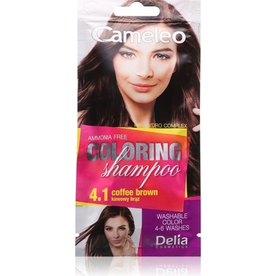 Delia Cosmetics Cameleo Coloring Shampoo tónovací šampon na vlasy odstín 4.1 Coffee Brown 40 ml
