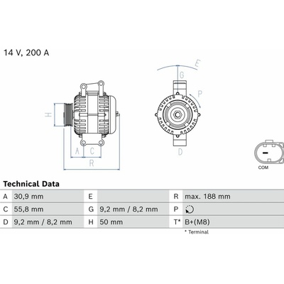 Alternátor BOSCH 0 986 084 980