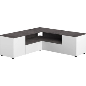 TEMAHOME Сиво-бяла маса за телевизор от бетон 130x46 cm Angle - TemaHome (983241.850370)