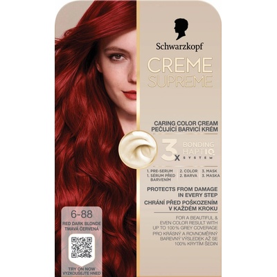 Schwarzkopf Creme Supreme 6-88 Tmavá červená