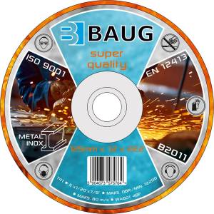 BAUG Диск за рязане на метал 125x1, 2x22, 2mm 66104 (B2011)
