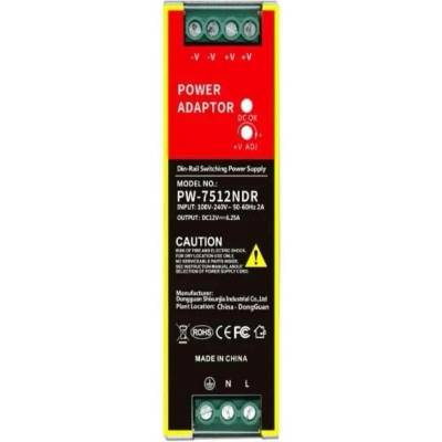 Monitorrs Security 7512NDR Průmyslový Zdroj 12V 6,25A 75W na DIN (6145)