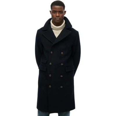 SUPERDRY Палто Superdry Merchant Wool Blend Long coat - Black (Eclipse Navy)