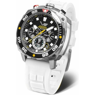 Vostok Europe VK67/650E725 Bílý silikonový řemínek