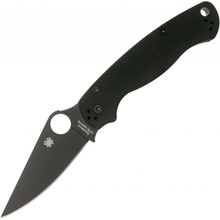 Spyderco ParaMilitary2 Black G-10 Black Blade PlainEdge C81GPBK2