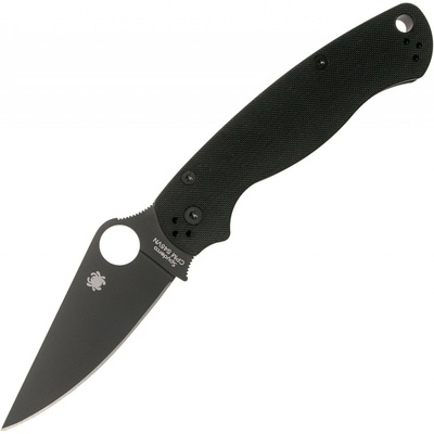 Spyderco ParaMilitary2 Black G-10 Black Blade PlainEdge C81GPBK2