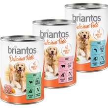 Briantos Delicious Paté mix ryba jahňacie & hovädzie 6 x 400 g