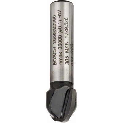 BOSCH Žlábkovací frézy 8 mm, R1 6 mm, D 12 mm, L 9,2 mm, G 40 mm
