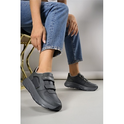 Riccon Дамски спортни обувки с велкро закопчаване 0012133 - Опушеносиви #403023 (403023_Сив)