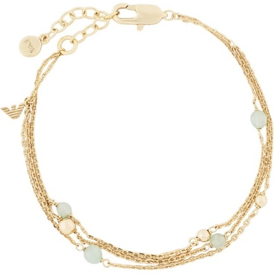 Emporio Armani Trojitý pozlacený náramek s aventurinem EGS3226710