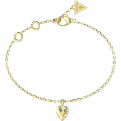 Guess Pozlacený náramek Srdce By Your Side JUBB06082JWYG 18,4 cm