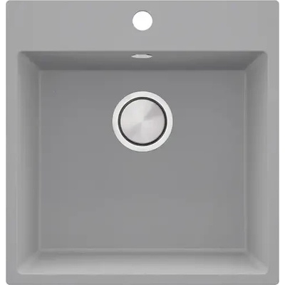 Твоят Стил Сива кухненска гранитна мивка Рига 50 XL 480 x 500 мм