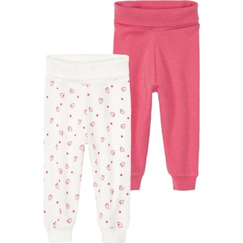 Lupilu Detské tepláky pre bábätká 2 kusy biela ružová