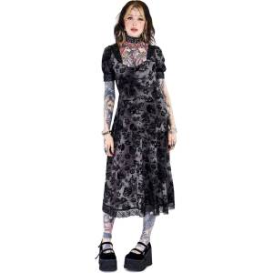 JAWBREAKER Дамска рокля JAWBREAKER - Flocked Skull - Grey - DRA 10230