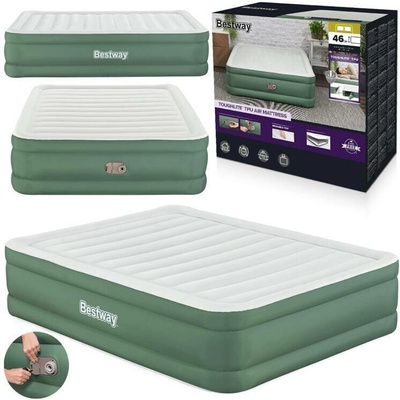 BESTWAY Toughlite Queen Nafukovací postel s vestavěnou pumpou, 203 x 152 x 46 cm 69646