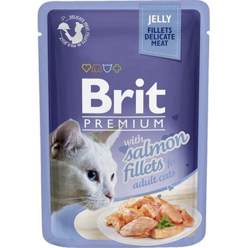 Brit Premium Cat Delicate Salmon Fillets филенца от сьомга в сос за кастрирани котки 85gr