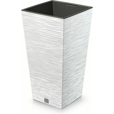 PROSPERPLAST Kvetináč FURU SQUARE 36,5cm biely