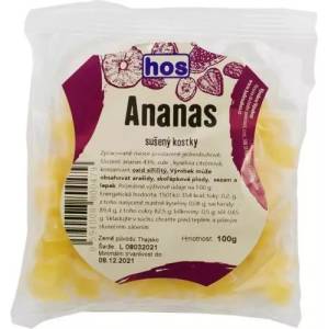 HOS Сушени кубчета ананас hos 100 г