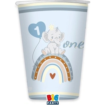 Big Party Парти Чаши 1-ви Рожден Ден Слонче, Синьо