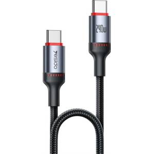 YESIDO ca185 usb-c към usb-c Кабел 240w за Бързо Зареждане 1.2 м