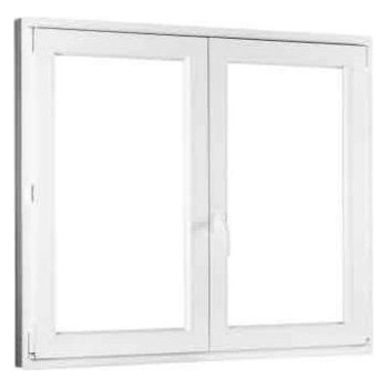 OKNA-HNED.SK Plastové okno 150 x 120 cm (1500 x 1200 mm) biele dvojkrídlové bez stĺpika (štulp) pravé