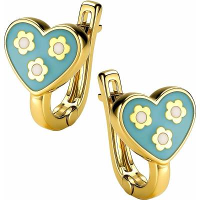 Zlaton Náušnice žluté zlato srdce smalt 1.15cm 1.25g N12092500871
