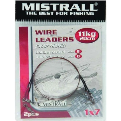 Mistrall Oceľové Lanko Wire Leaders 20 cm 11 kg