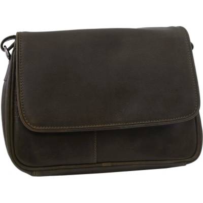 Mercucio dámská kožená crossbody kabelka olivová 220108