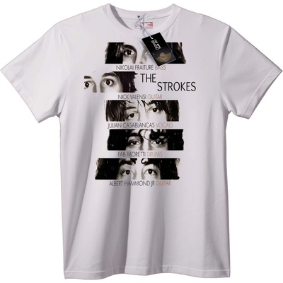 NOONEBRAND Тениска с членовете на The Strokes - 7XL, White