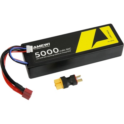 AMEWI Trade e.K. Batéria Li-Pol 2S 7,4V 5000 mAh 50C T-Dean + adaptér T-Dean/XT60