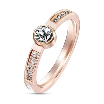 Spikes USA ocelový prsten s perletí OPR0116