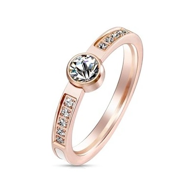 Spikes USA ocelový prsten s perletí OPR0116