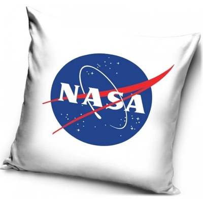 Carbotex Vankúš NASA s logom Americkej vládnej agentúry pre pre letectvo a kozmonautiku biely 40x40