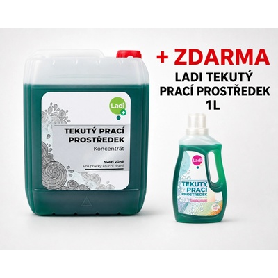 Ladi Plus tekutý prací prostředek 5 kg + 1 l
