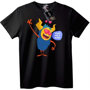 NOONEBRAND Тениска Love Monster: Тя е моя - 2XL, White