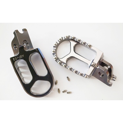 JR stupačky řidiče hliníkové KAWASAKI KXF 250 / 450 06-14 barva šedá (2 kusy)