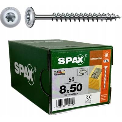 SPAX 251010800505 šroub do dřeva 8 mm 50 mm T-STAR plus ocel WIROX 50 ks