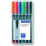 STAEDTLER К-т маркери Staedtler Lumocolor 318 OHP F, 6 цв (21106-А)