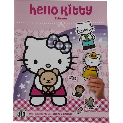 Jiři Models Samolepková knížka Hello Kitty Zvierata 40 ks