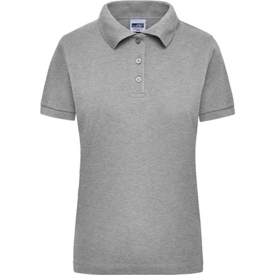 James & Nicholson JN 803 Dámske pracovné piqué polo z ťažkej bavlny sivá Heather
