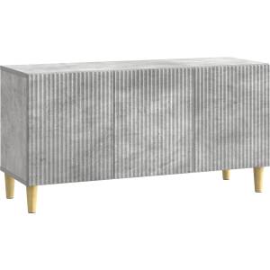 vidaXL ТВ шкаф 99 x 34, 5 x 50 см Бетонно сиво Инженерна дървесина (894718)