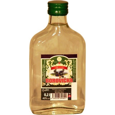 Slovenská Borovička 40% 0,2 l (čistá fľaša)