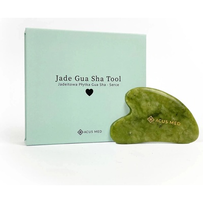 Acus Med Kámen Gua Sha | Nefritová masážní deska srdce zelená