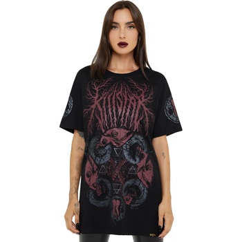 KILLSTAR Тениска унисекс KILLSTAR x ALCHEMY - After Death Cycles - Black/Red - KSRA013357