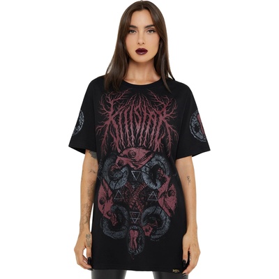 KILLSTAR Тениска унисекс KILLSTAR x ALCHEMY - After Death Cycles - Black/Red - KSRA013357