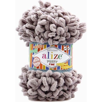 Alize příze Puffy Fine 268 šedohnědá